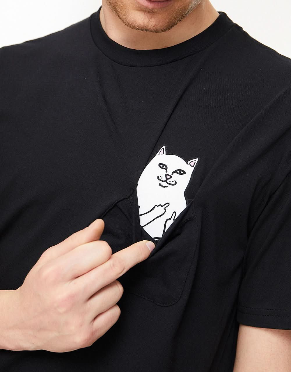 RIPNDIP Lord Nermal Pocket T-Shirt - Black