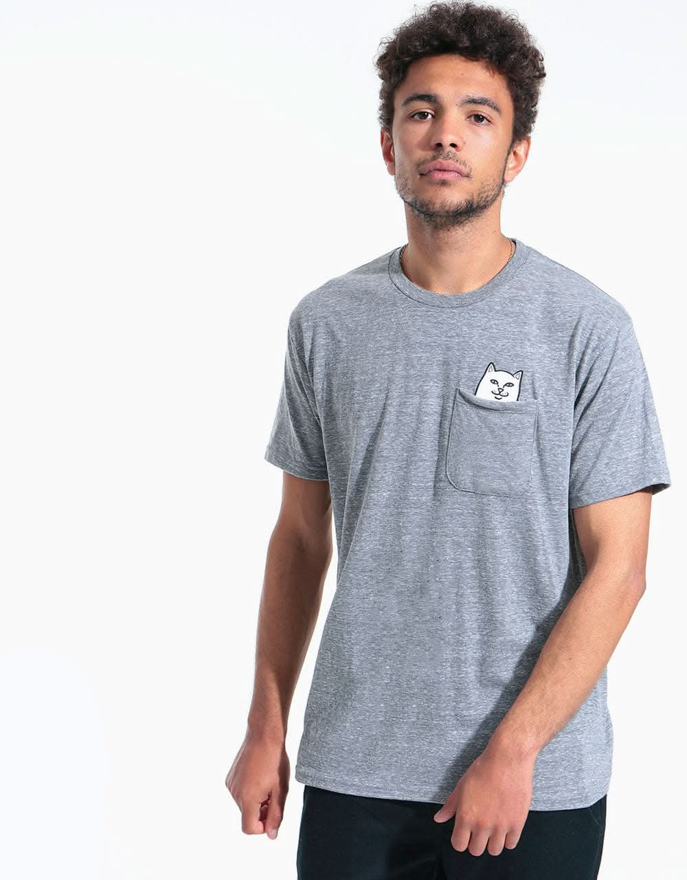 RIPNDIP Lord Nermal Pocket T-Shirt - Athletic Grey