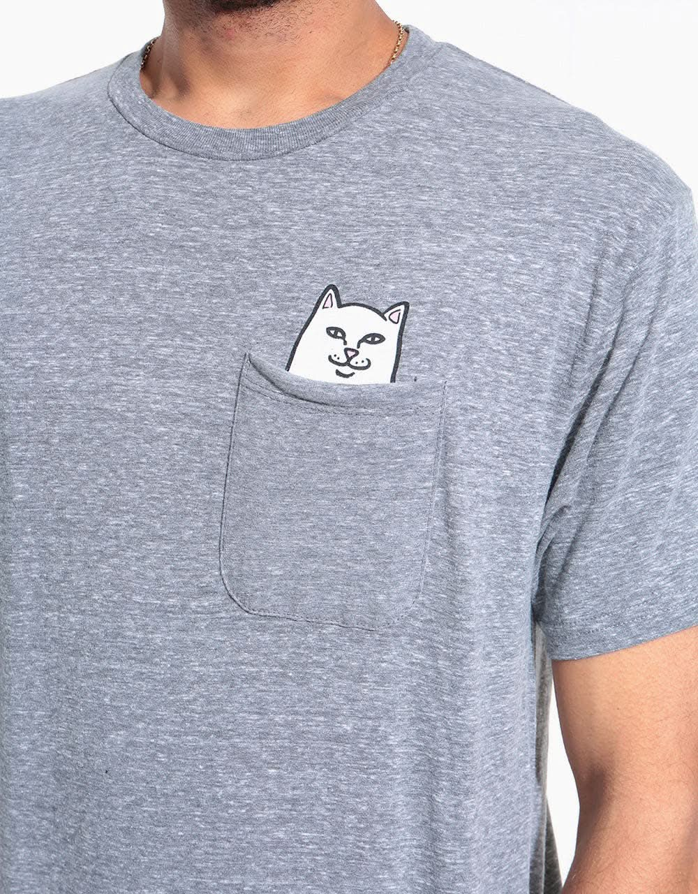 RIPNDIP Lord Nermal Pocket T-Shirt - Athletic Grey