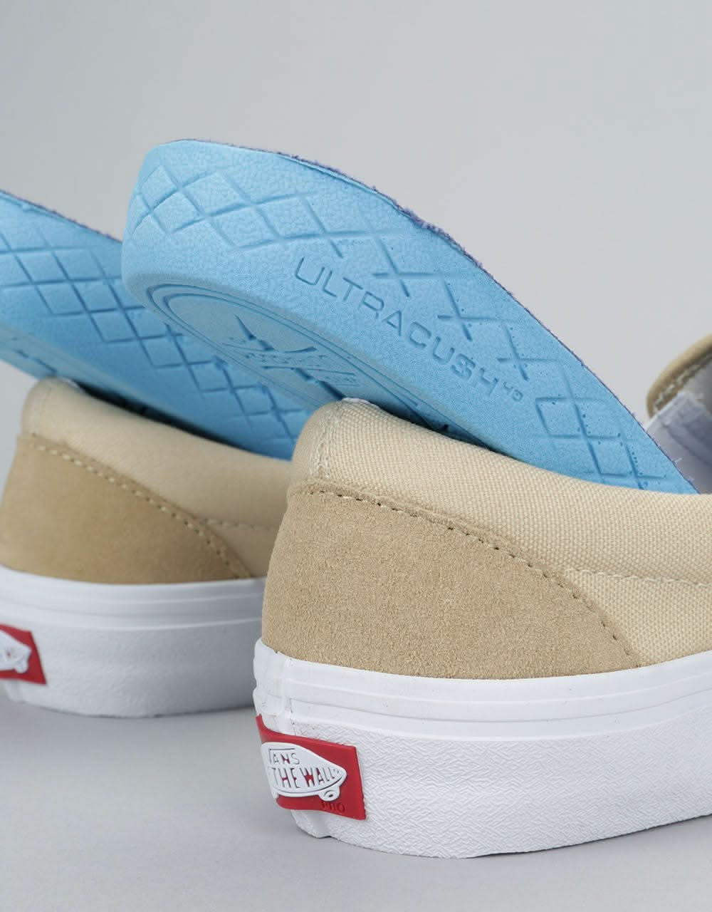 Vans Slip On Pro Skate Shoes - Sand/White