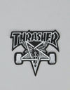 Parche de cabra Thrasher SK8 - Negro/Plata