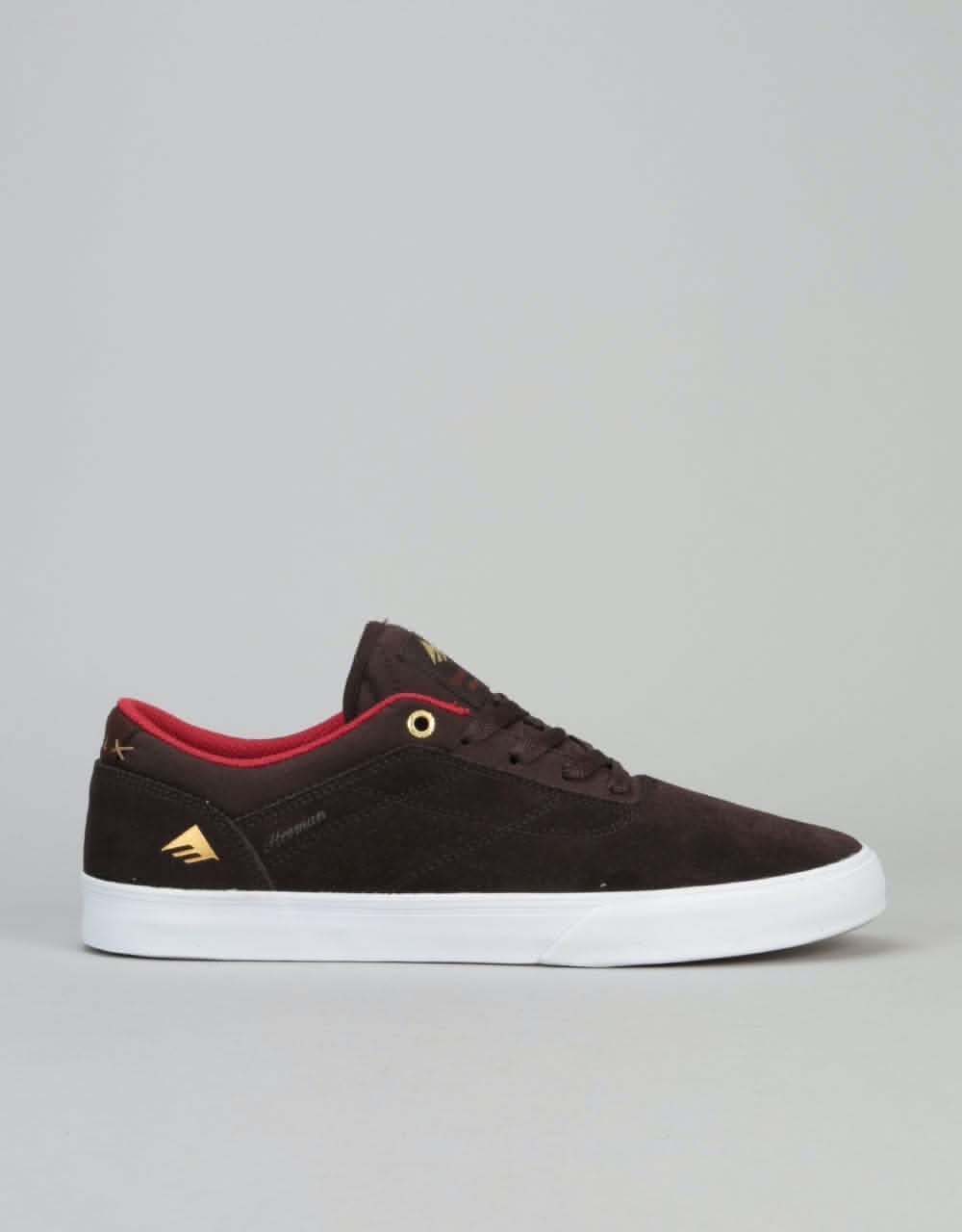 Emerica The Herman G6 Vulc Skate Shoes - Brown/White