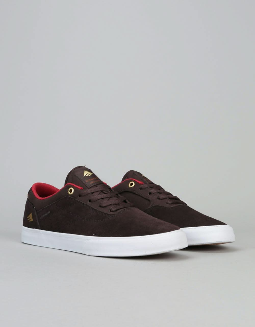 Emerica The Herman G6 Vulc Skate Shoes - Brown/White