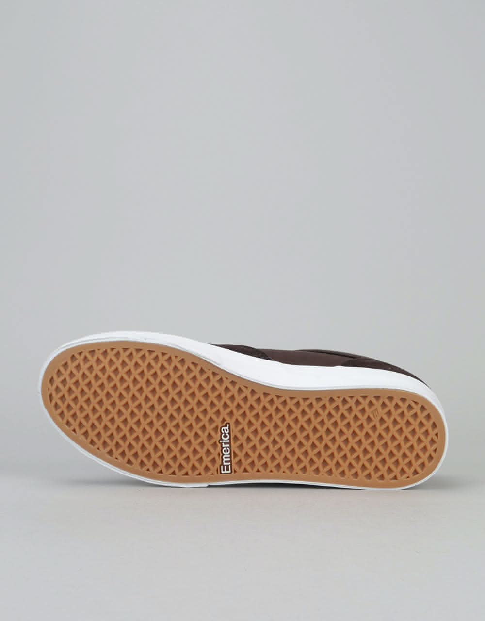 Emerica The Herman G6 Vulc Skate Shoes - Brown/White