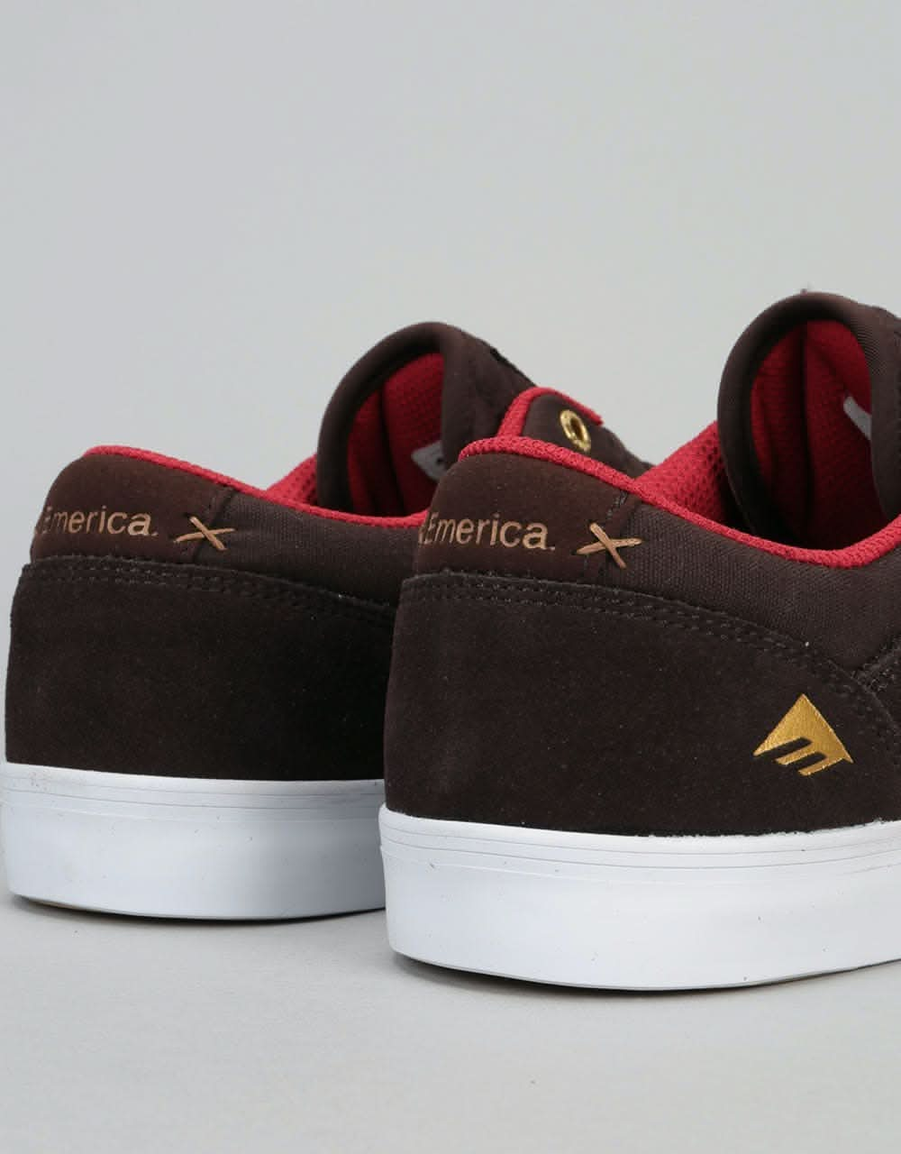 Emerica The Herman G6 Vulc Skate Shoes - Brown/White