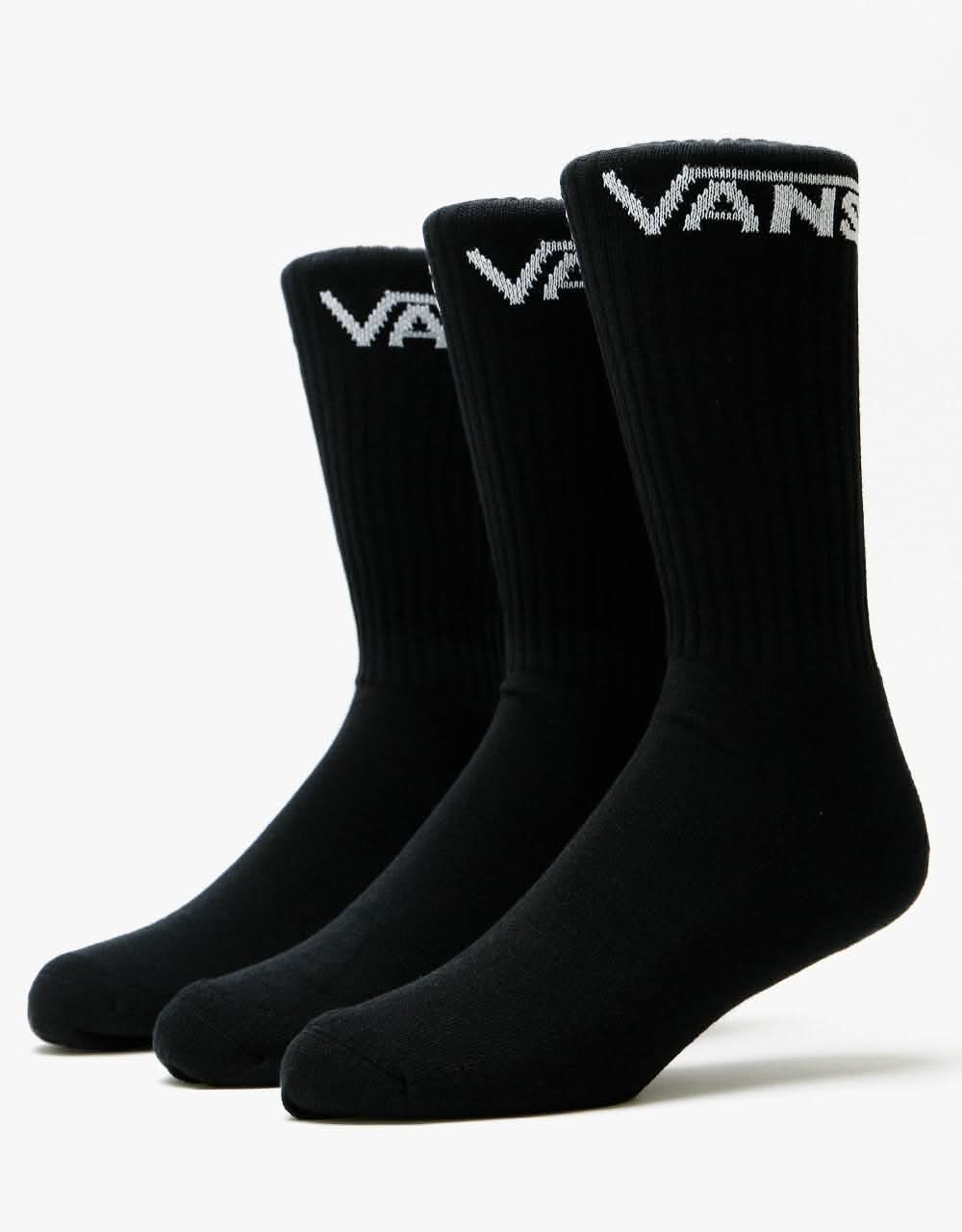 Vans Classic Crew 3 Pack Socks - Black