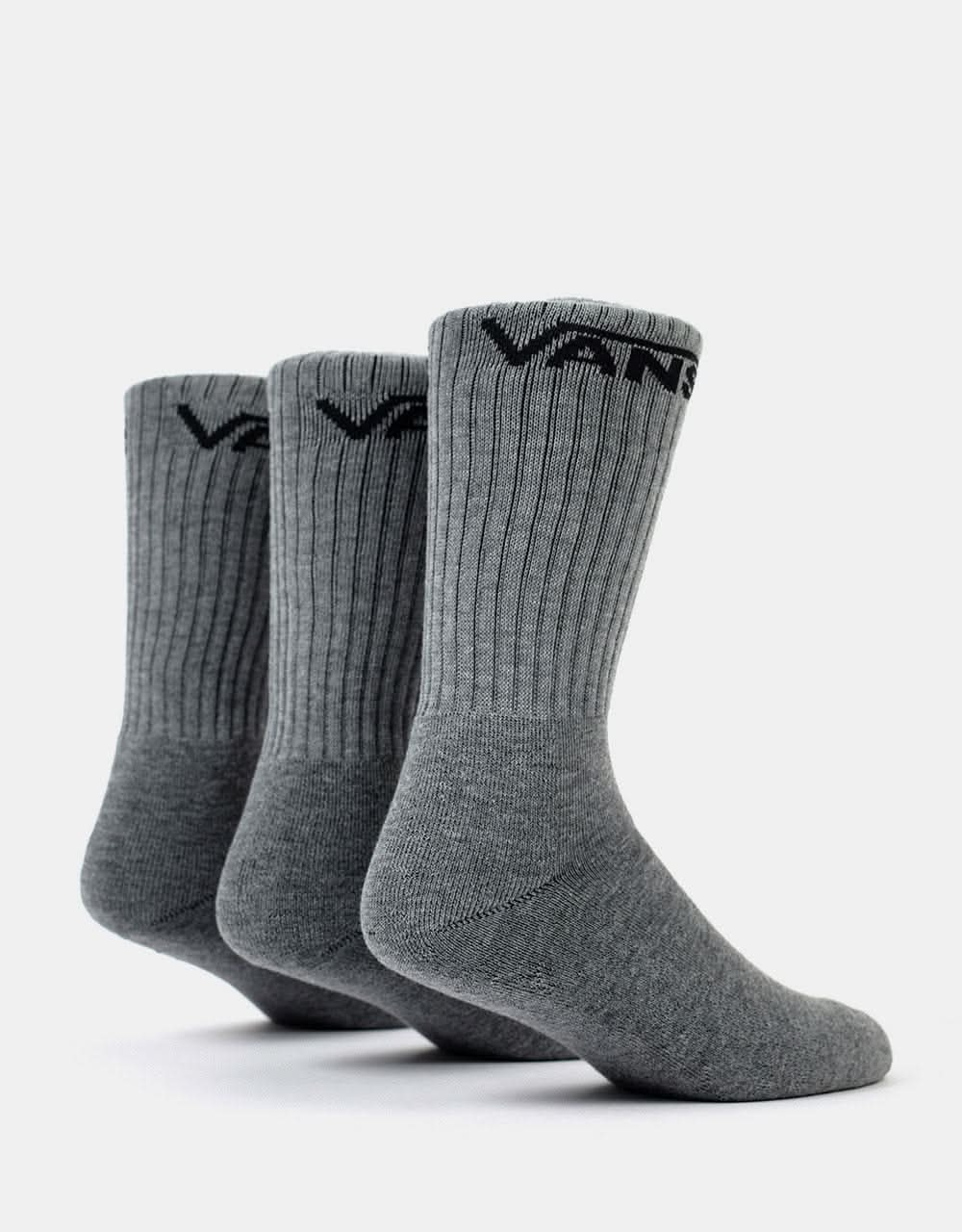 Vans Classic Crew 3 Pack Socks - Heather Grey