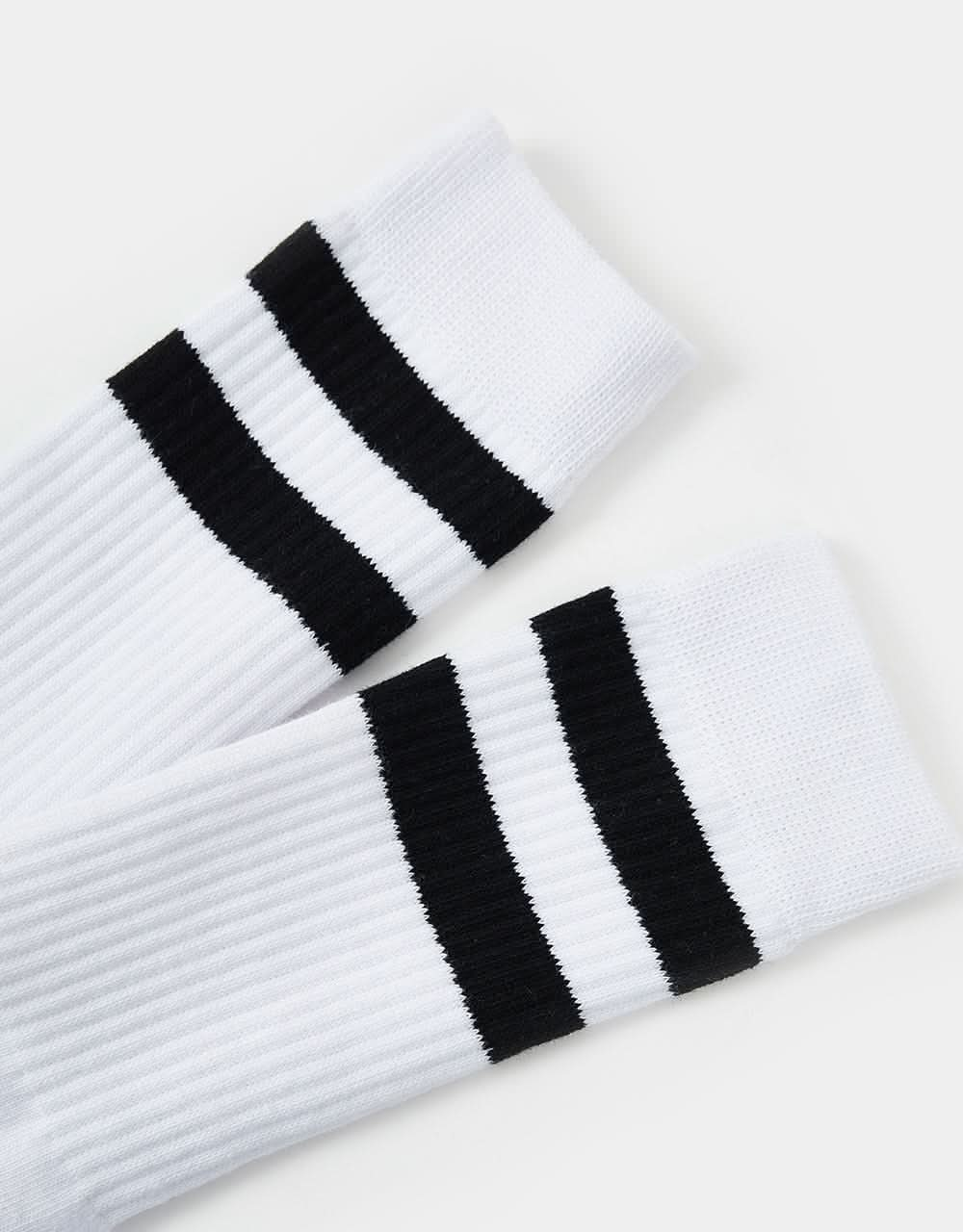 Route One Classic Crew Socks 2 Pack - White/White