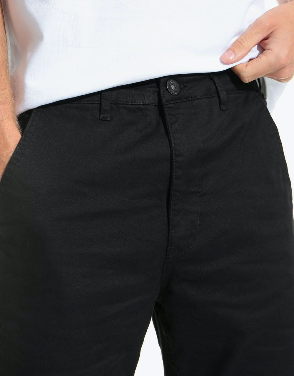 Route One Premium Relaxed Fit Chinos - Black