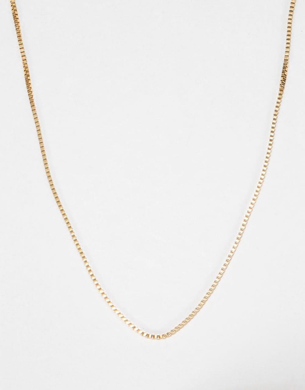 Midvs Co 18K Gold Plated 28" Box Chain Necklace - Gold