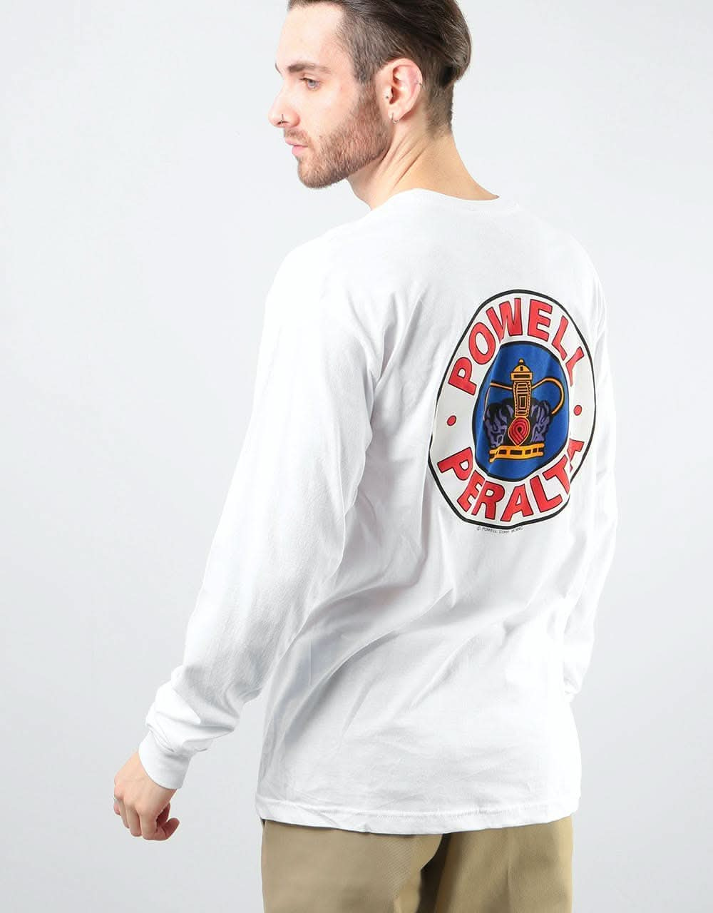 Powell Peralta Supreme L/S T-Shirt - White