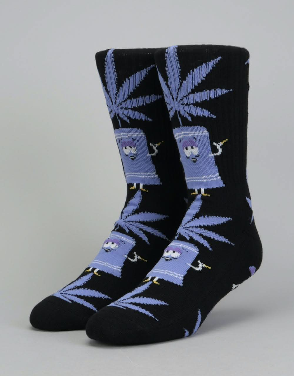 HUF x South Park Towelie Plantlife Crew Socks - Black