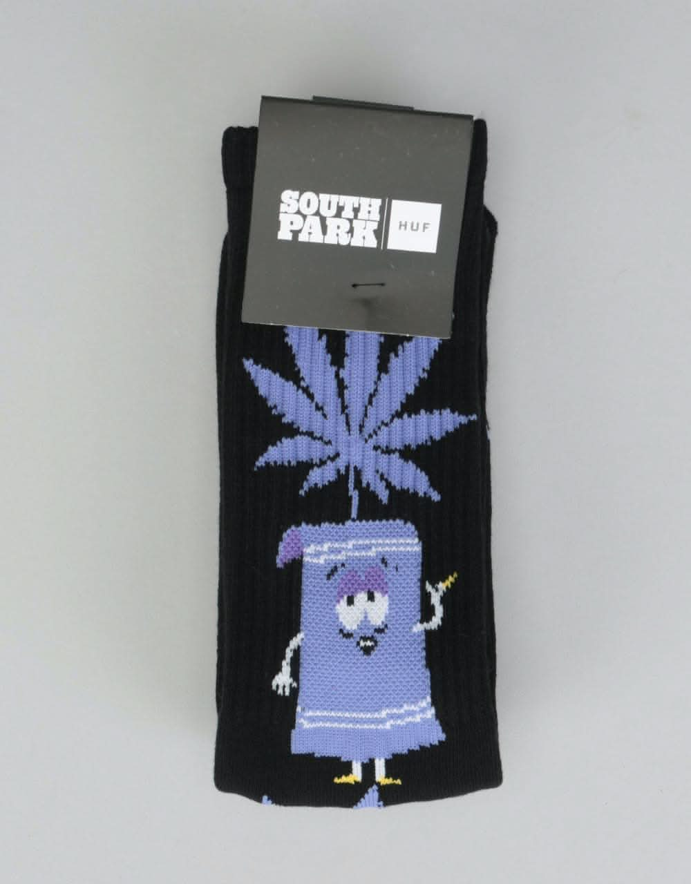 HUF x South Park Towelie Plantlife Crew Socks - Black