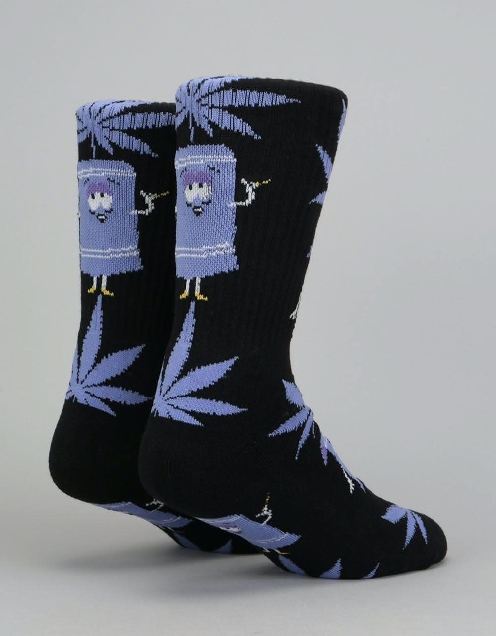 HUF x South Park Towelie Plantlife Crew Socks - Black