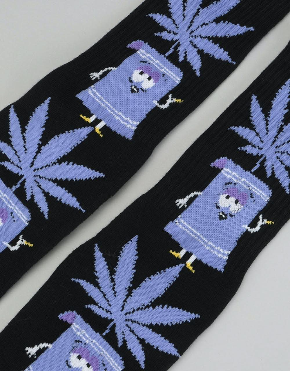 HUF x South Park Towelie Plantlife Crew Socks - Black