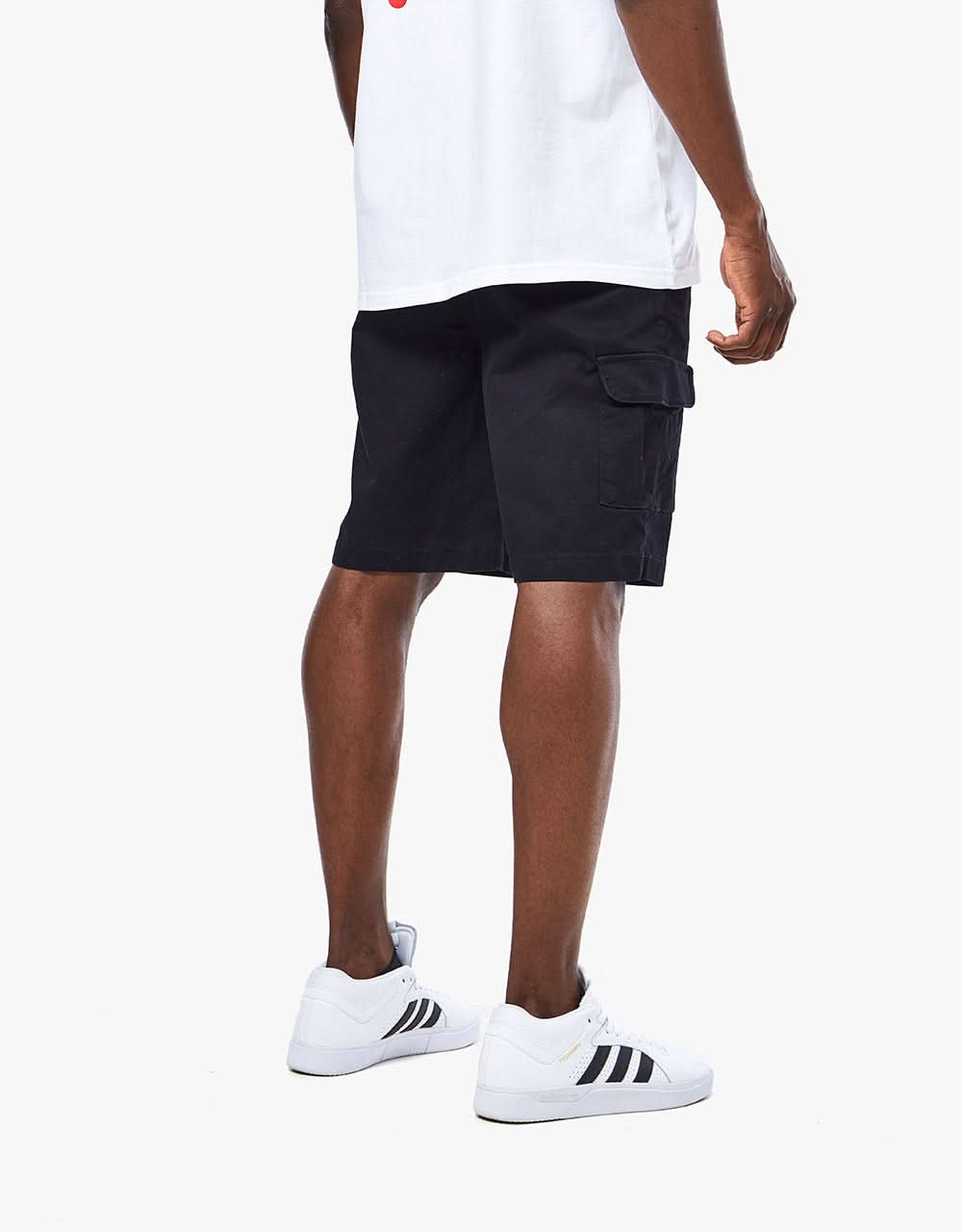 Route One Slim Cargo-Shorts – Schwarz