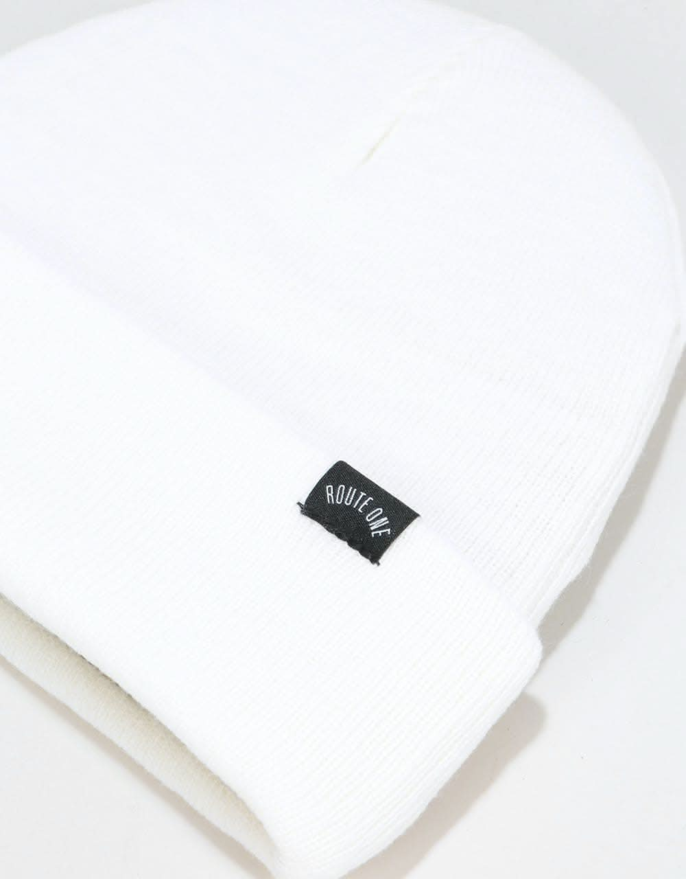 Route One NY Cuff Beanie - White