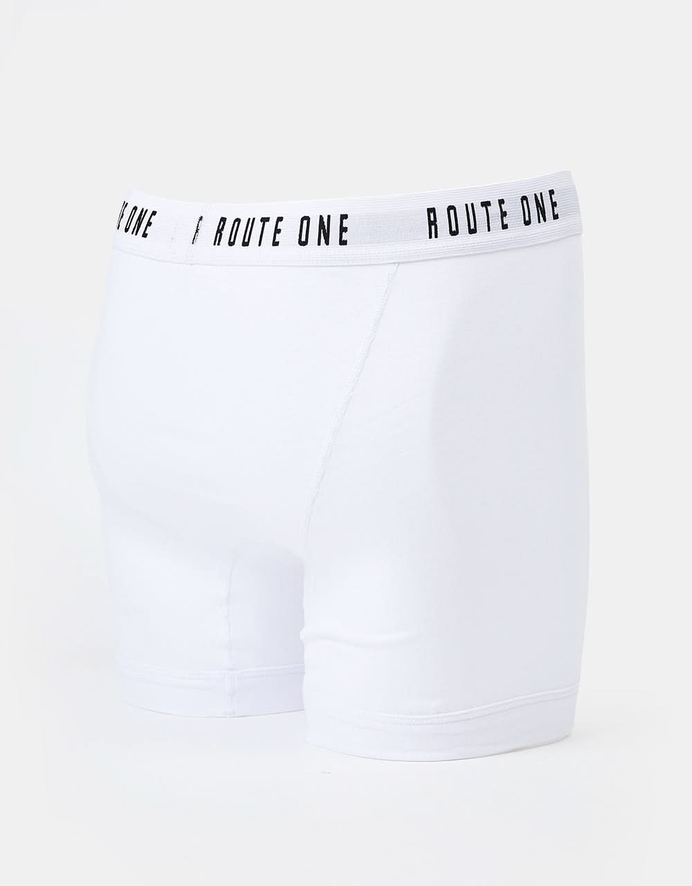 Route One Classic Boxer Shorts 2 Pack - White