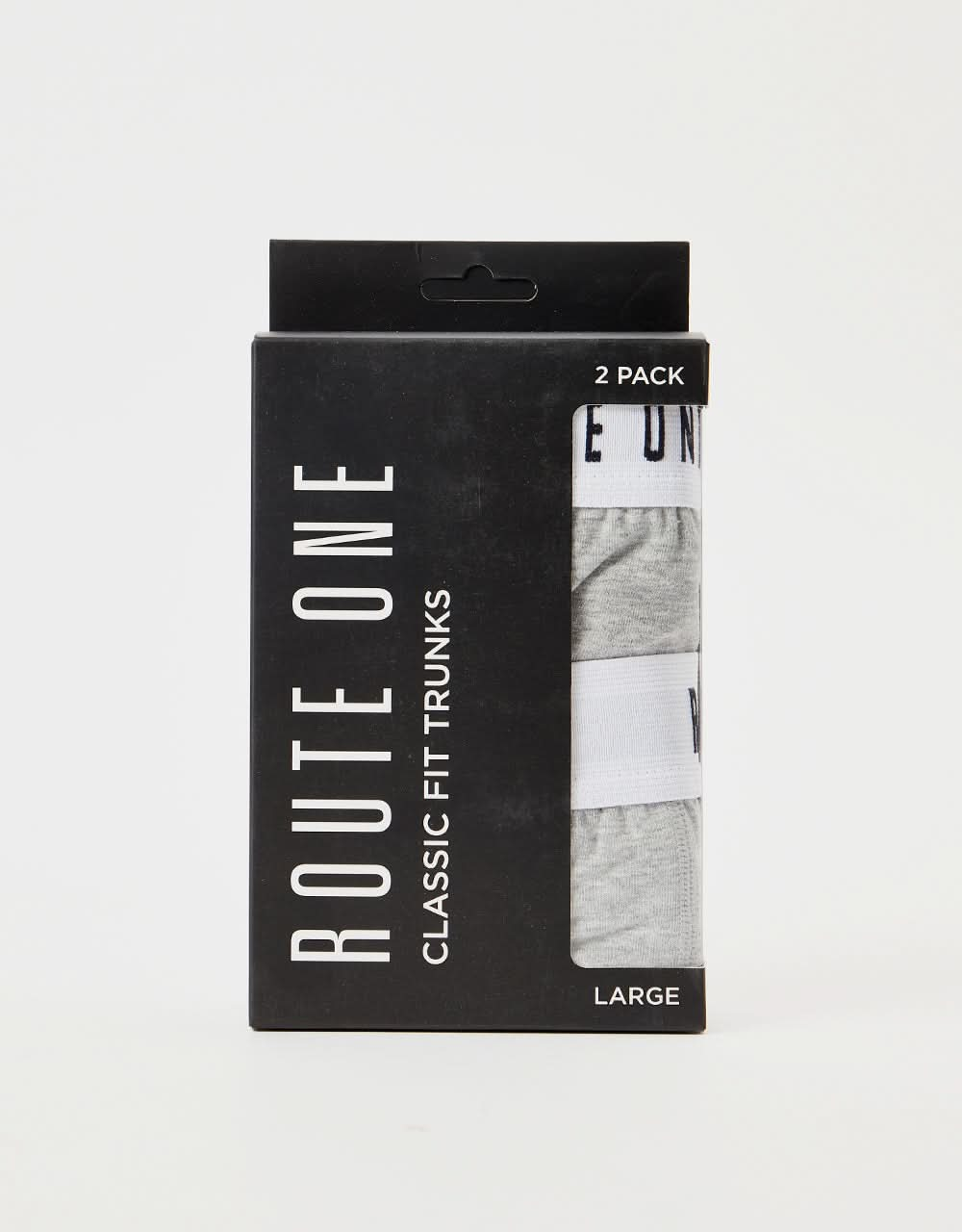 Route One Classic Boxershorts 2er-Pack – Heather Grey