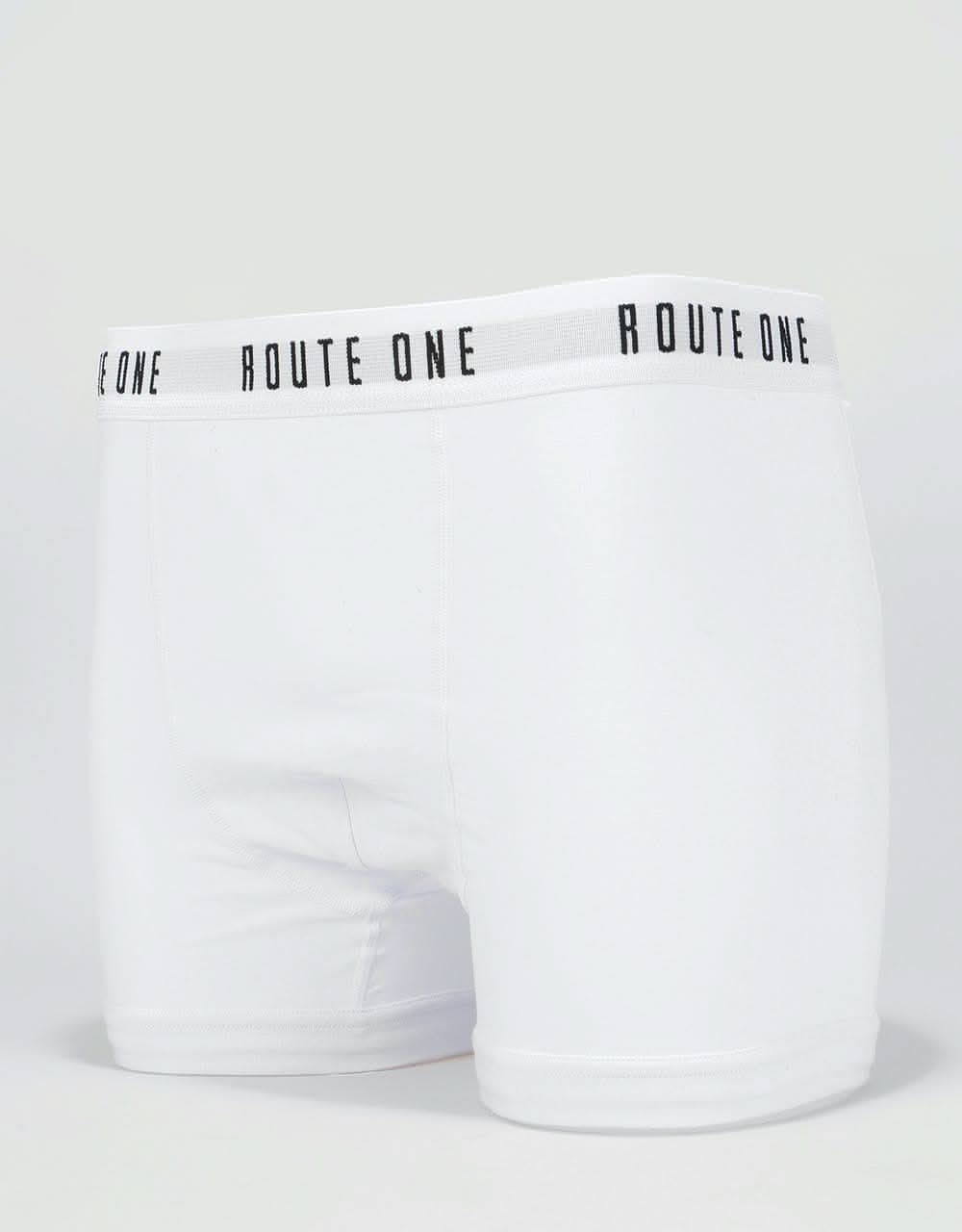 Route One Classic Boxer Shorts 3 Pack - White /Black/Heather Grey