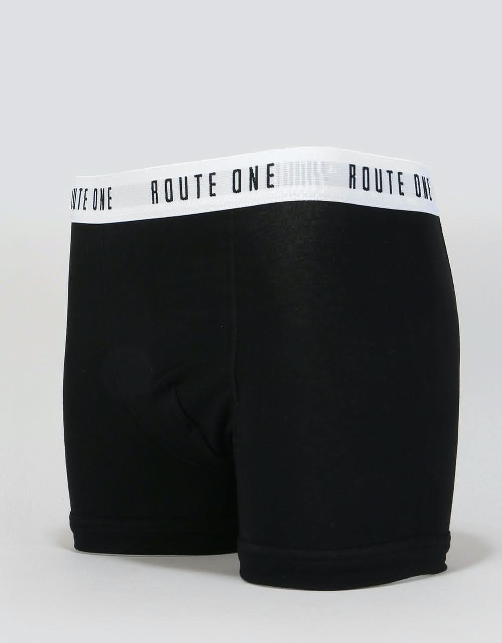 Route One Classic Boxer Shorts 3 Pack - White /Black/Heather Grey