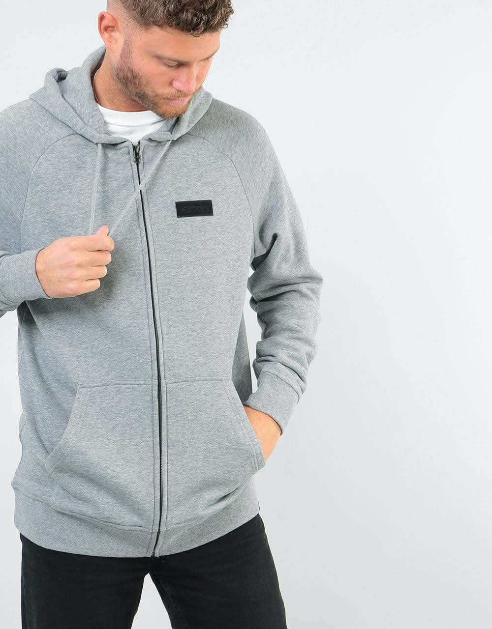 Etnies Core Icon Box Zip Hoodie - Grey Heather