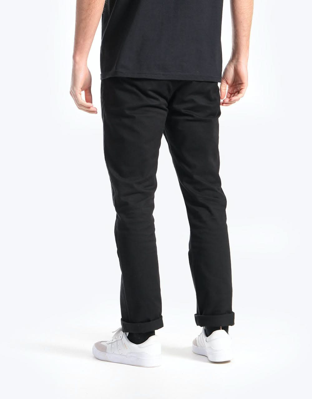 Route One Premium Slim Fit Chinos - Black