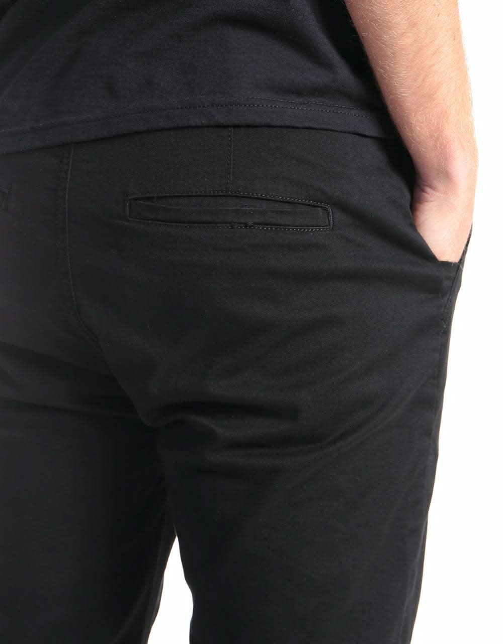 Route One Premium Slim Fit Chinos - Black