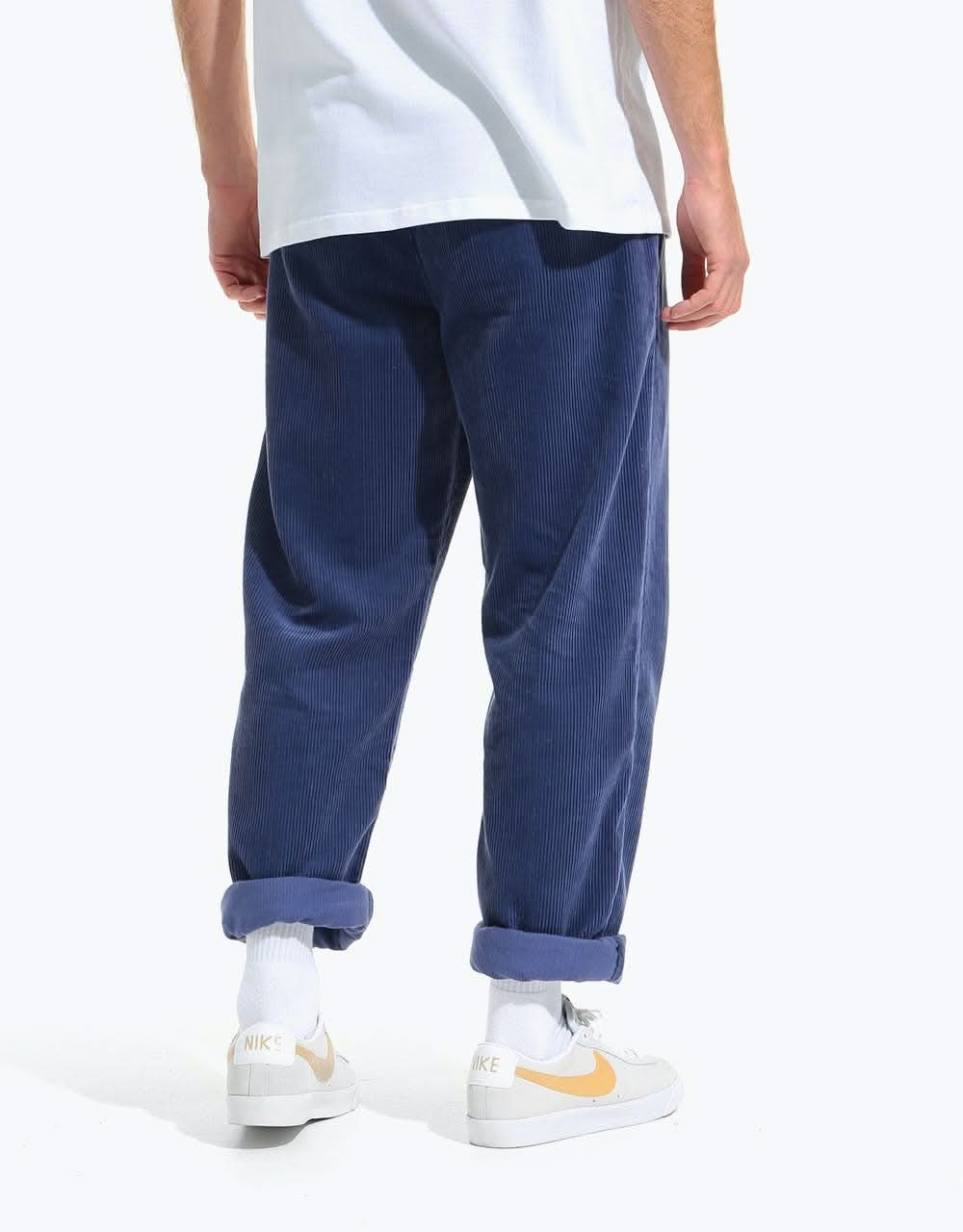 Route One Relaxed Fit Big Wale Cords - Dusk Blue