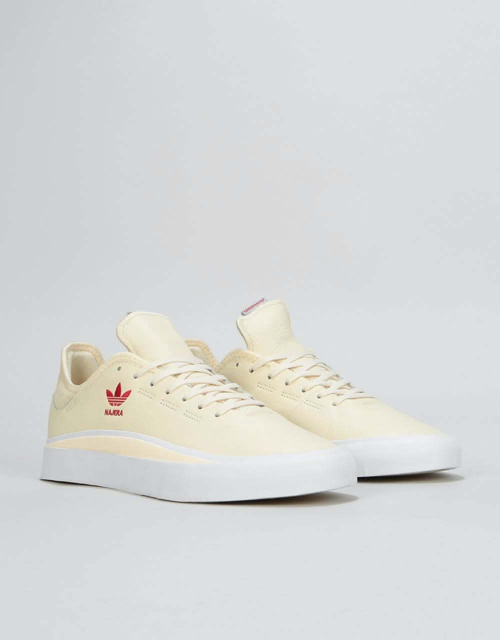 Adidas Sabalo x Diego Skate Shoes - Cream/White/White/Powder Red