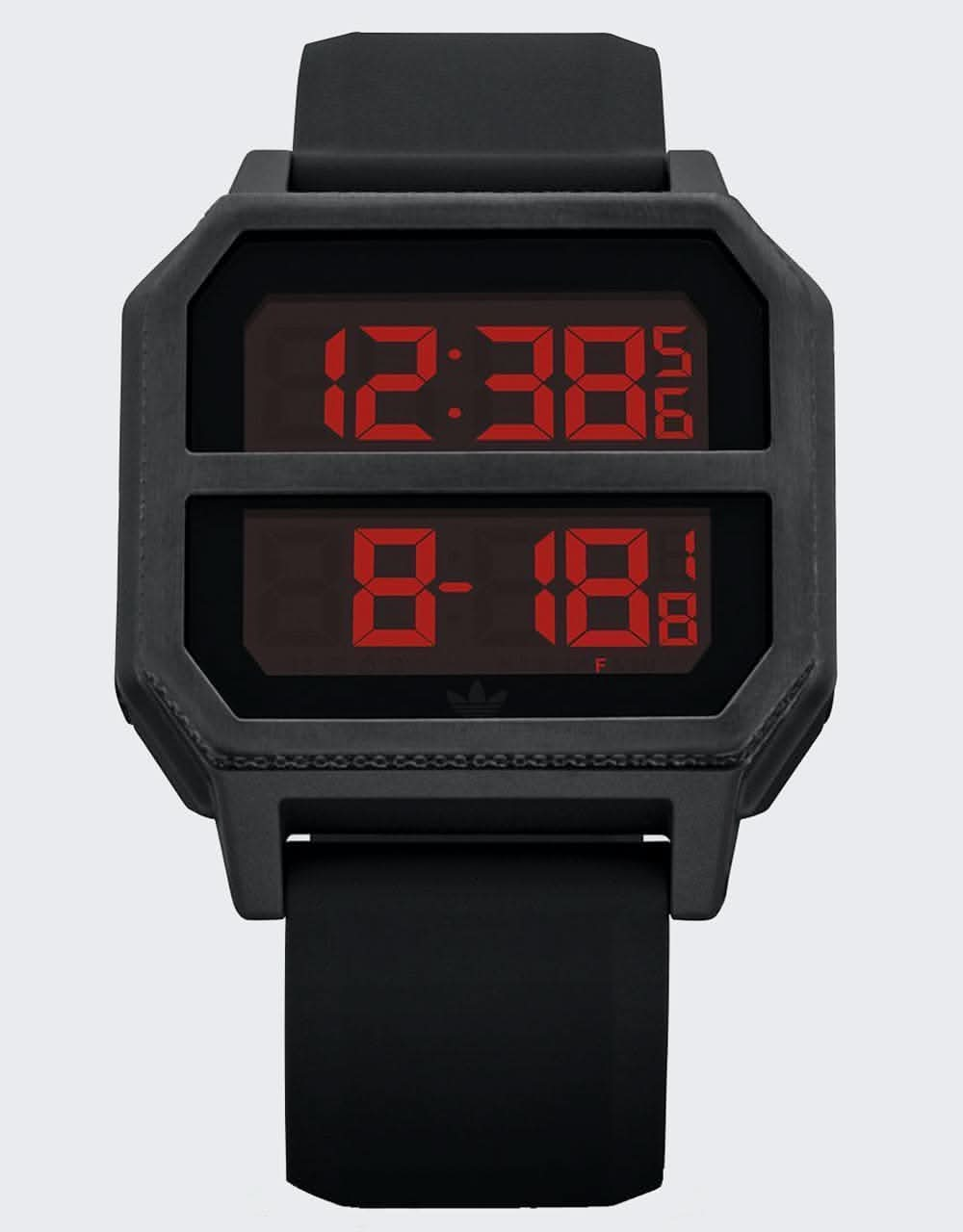 Adidas Archive R2 Watch - All Black/Red