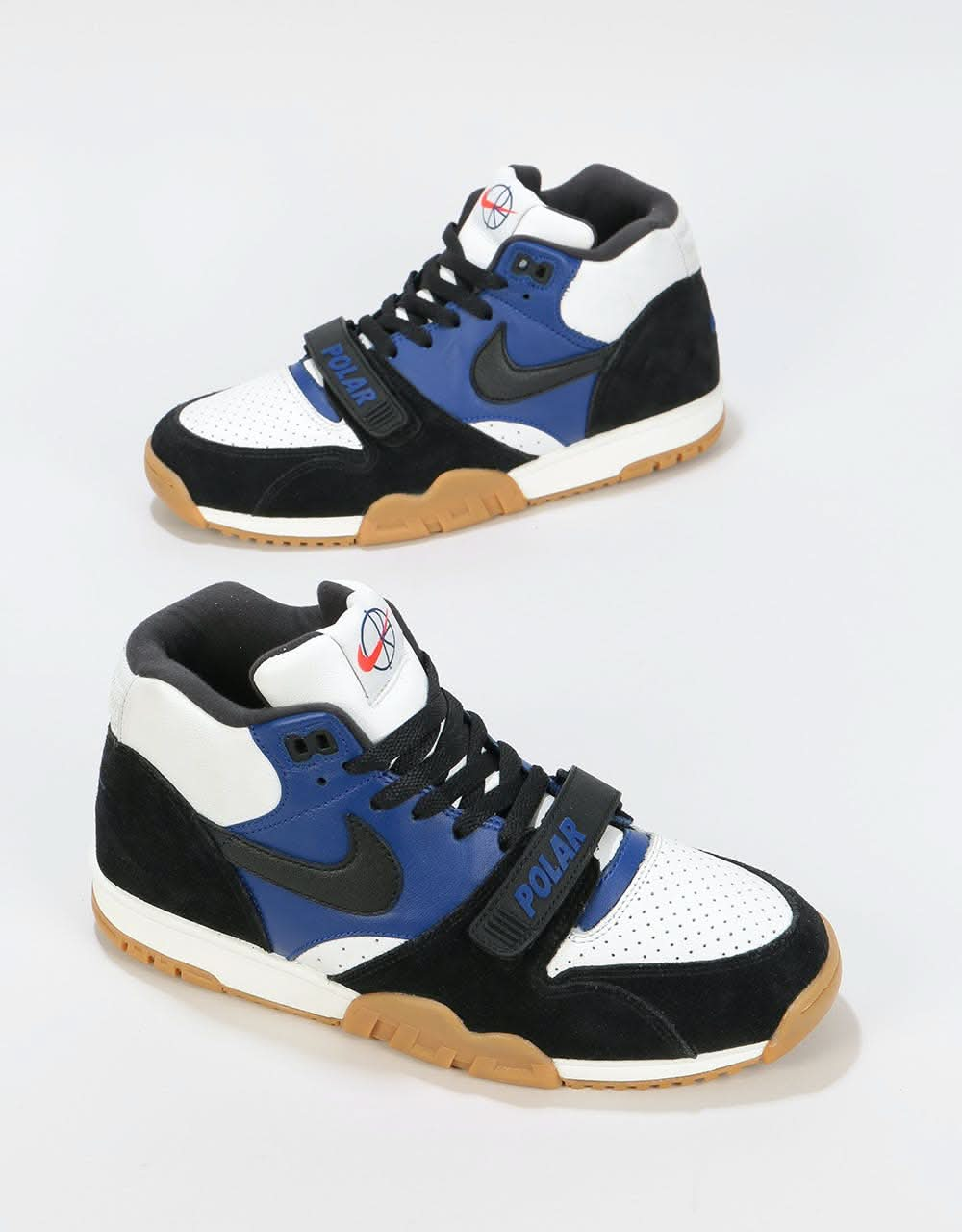 Nike SB x Polar Air Trainer 1 QS Skate Shoes - Black/Black-Deep Royal