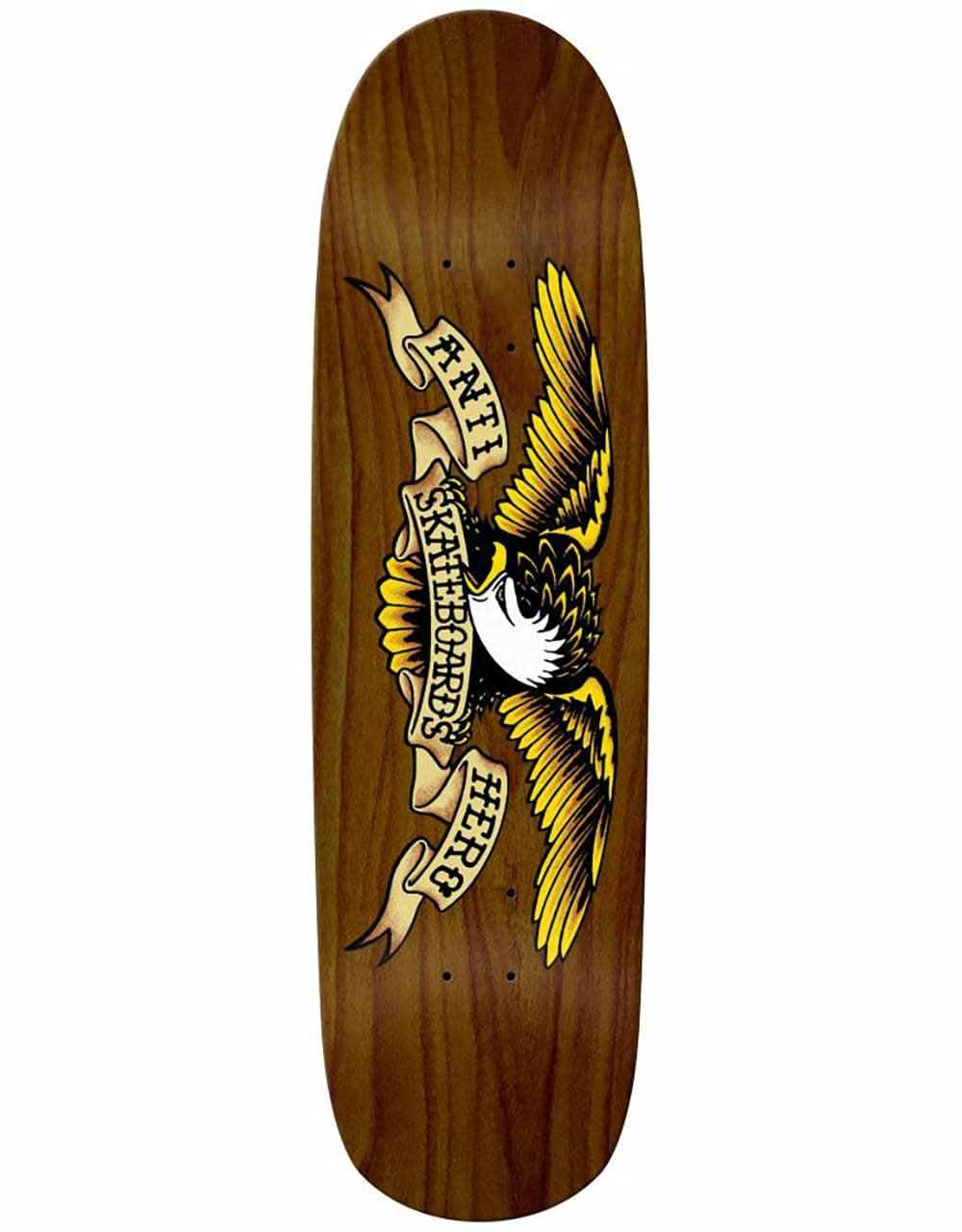 Anti-Hero Brown Bomber Shaped Eagle Skateboard Deck - 8.86"