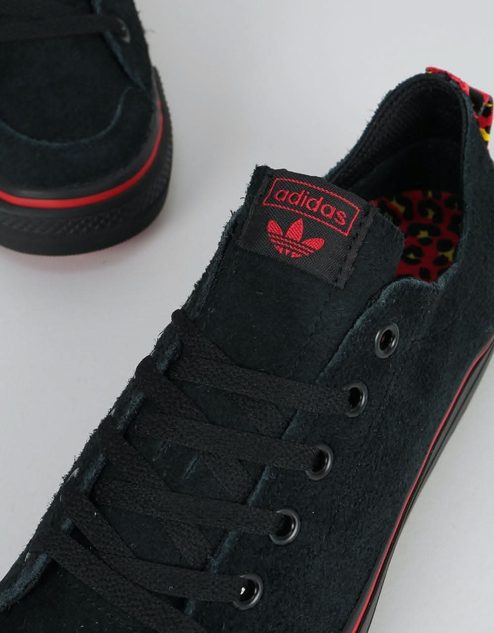 Adidas x Na-Kel Nizza RFS Skate Shoes - Black/Scarlet