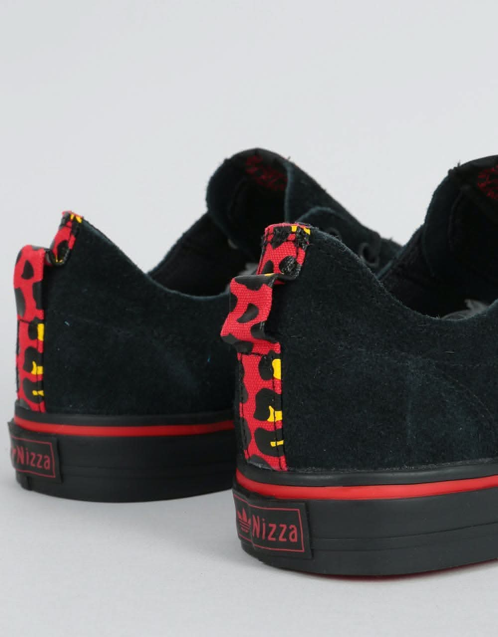 Adidas x Na-Kel Nizza RFS Skate Shoes - Black/Scarlet