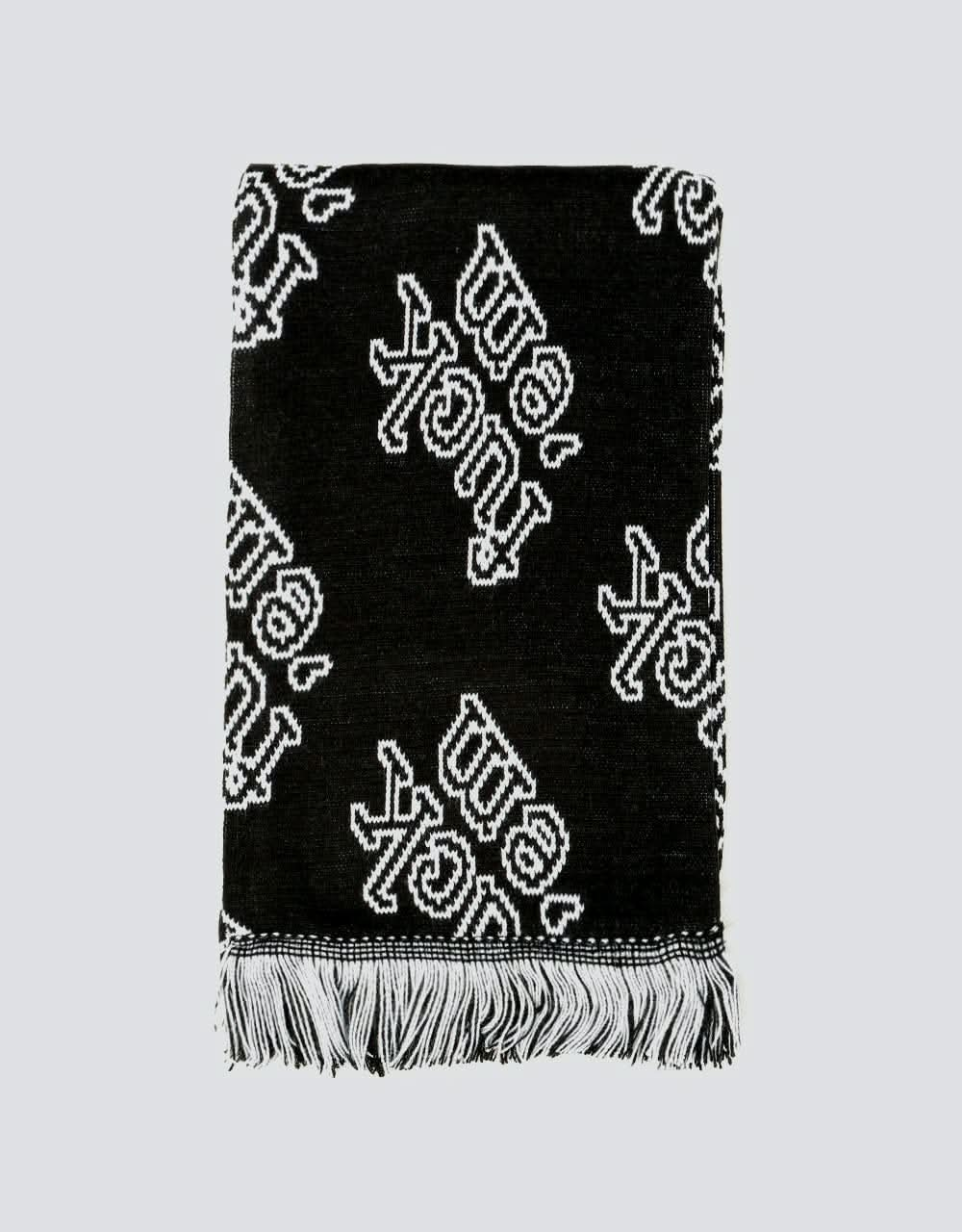 Route One Fuck 'Em Repeat Scarf - Black/White