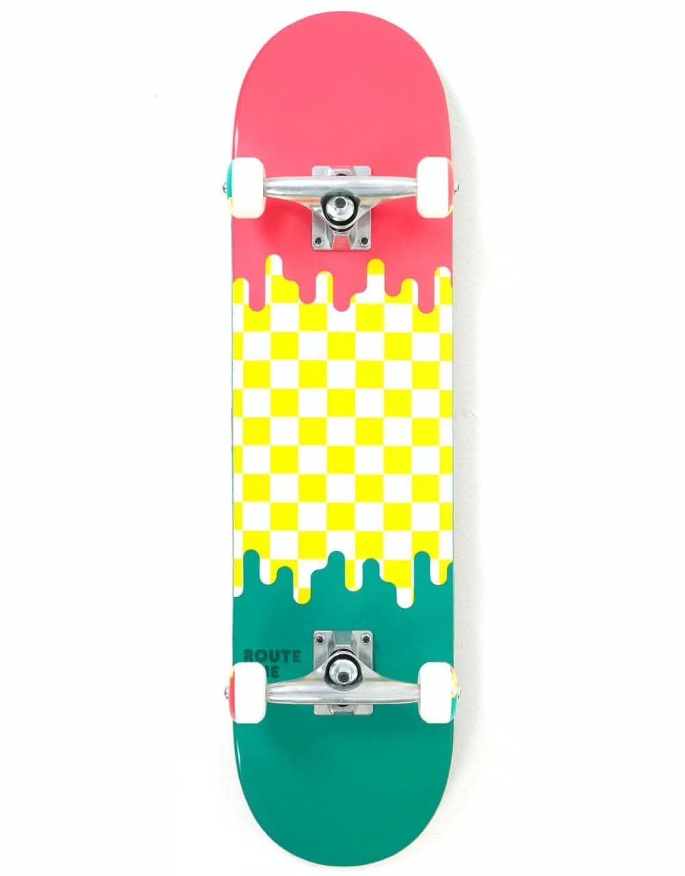 Route One Check Drip Complete Skateboard - 8"