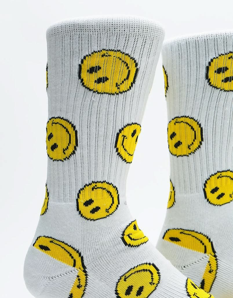 Route One Smile Socks - White