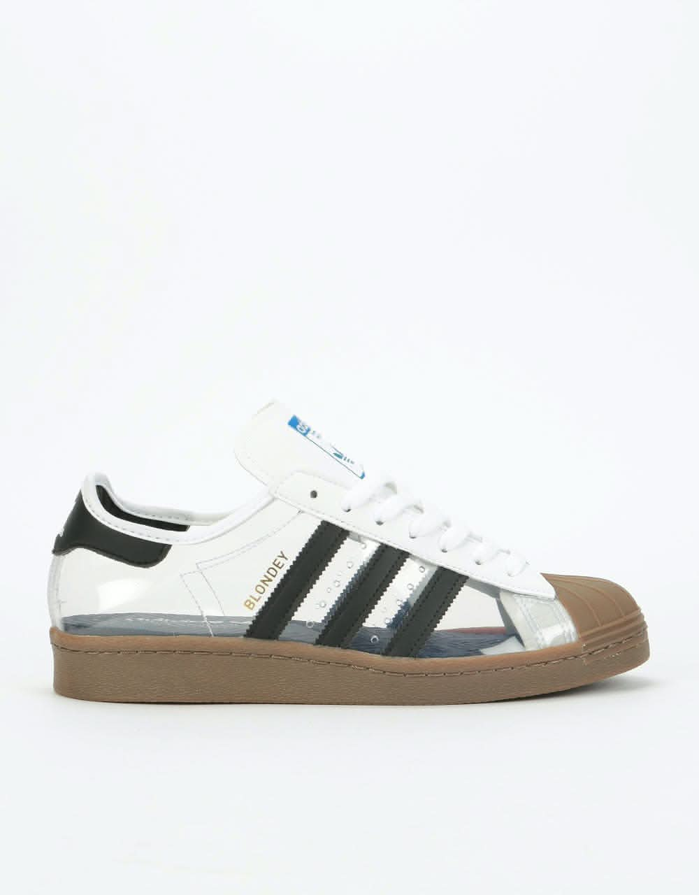 Adidas Superstar 80s x Blondey Skate Shoes - White/Black/Gum