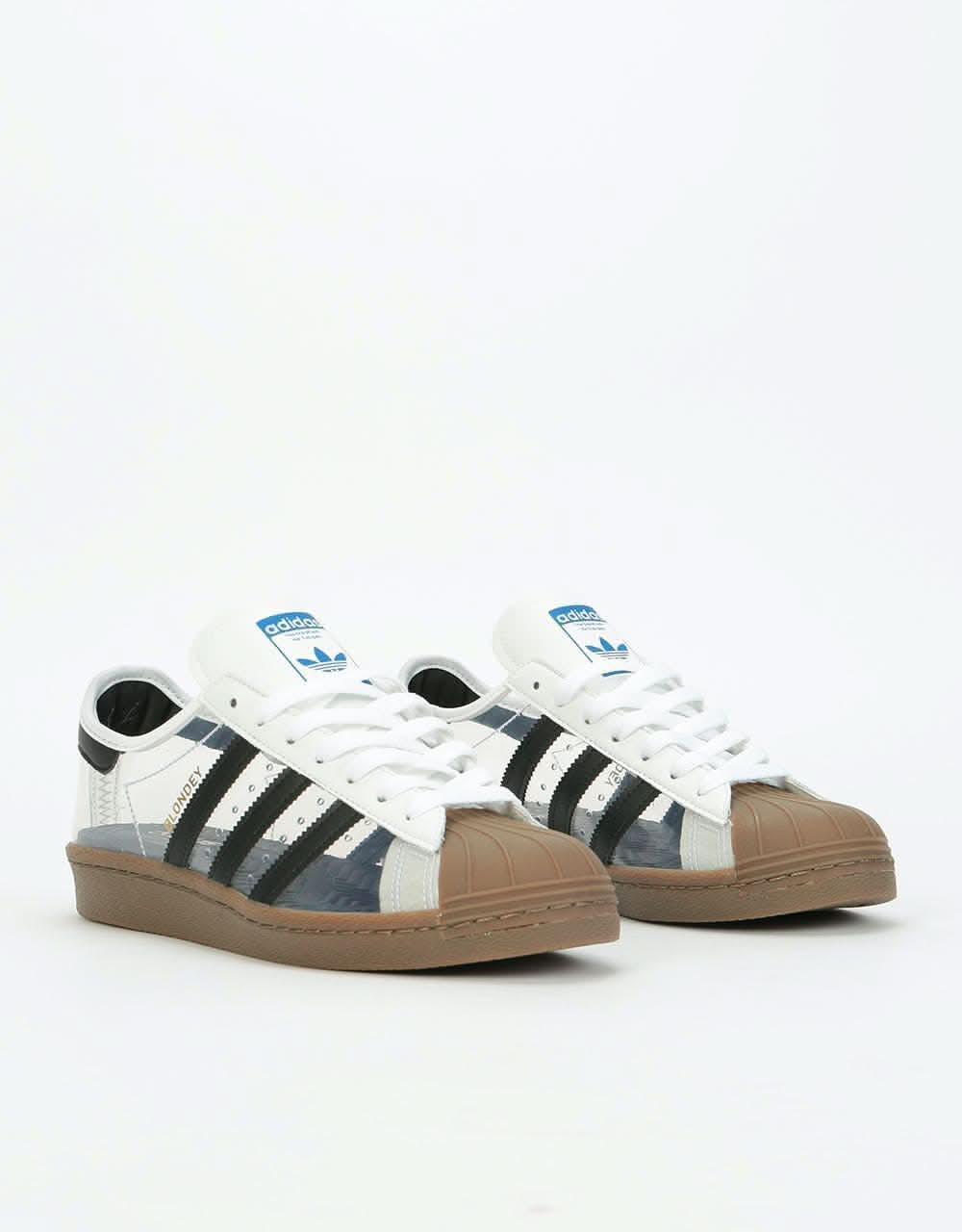 Adidas Superstar 80s x Blondey Skate Shoes - White/Black/Gum