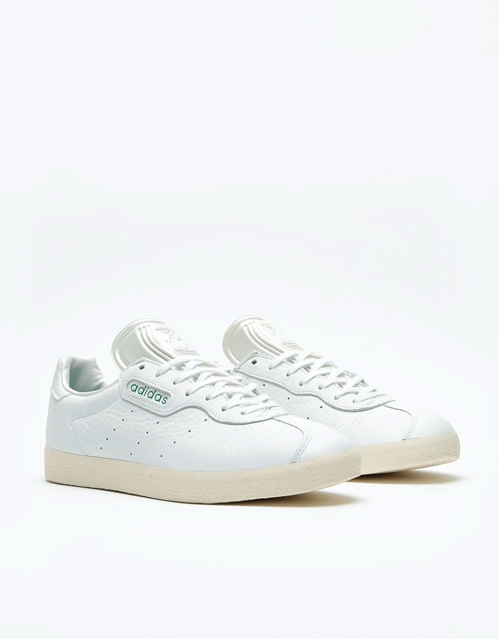 Adidas x Alltimers Gazelle Super Skate Shoes - Cloud White/Chalk White