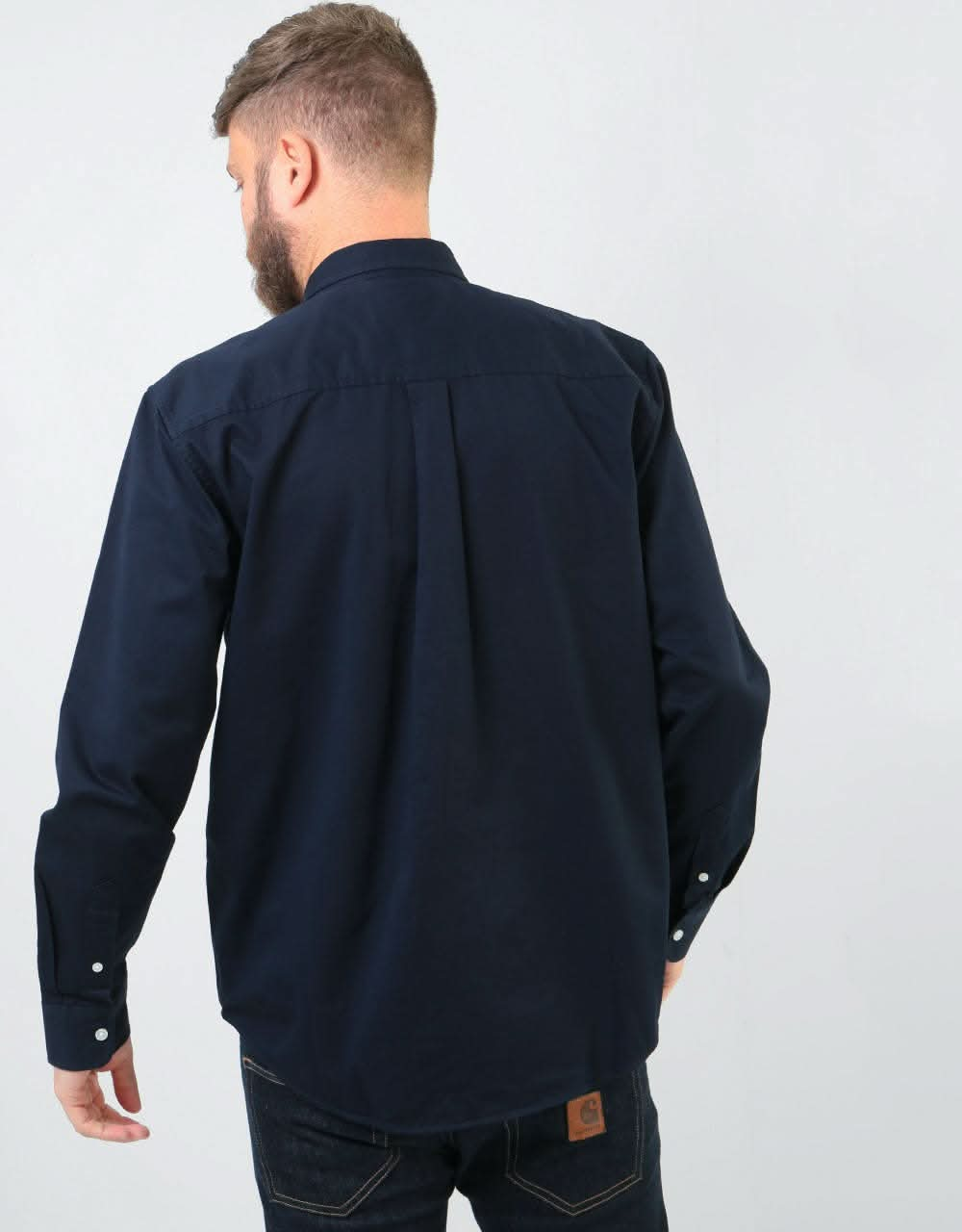 Carhartt WIP L/S Madison Shirt - Dark Navy/Wax