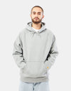 Carhartt WIP Chase Sweatshirt mit Kapuze – Grau meliert/Gold