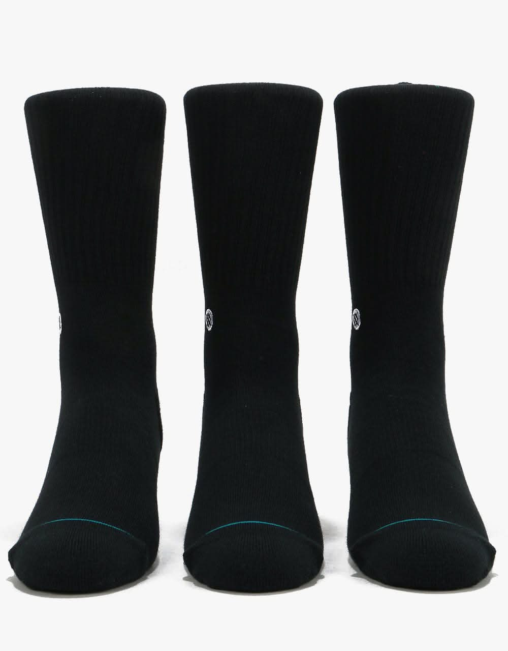 Stance Icon 3 Pack Classic Crew Socks - Black