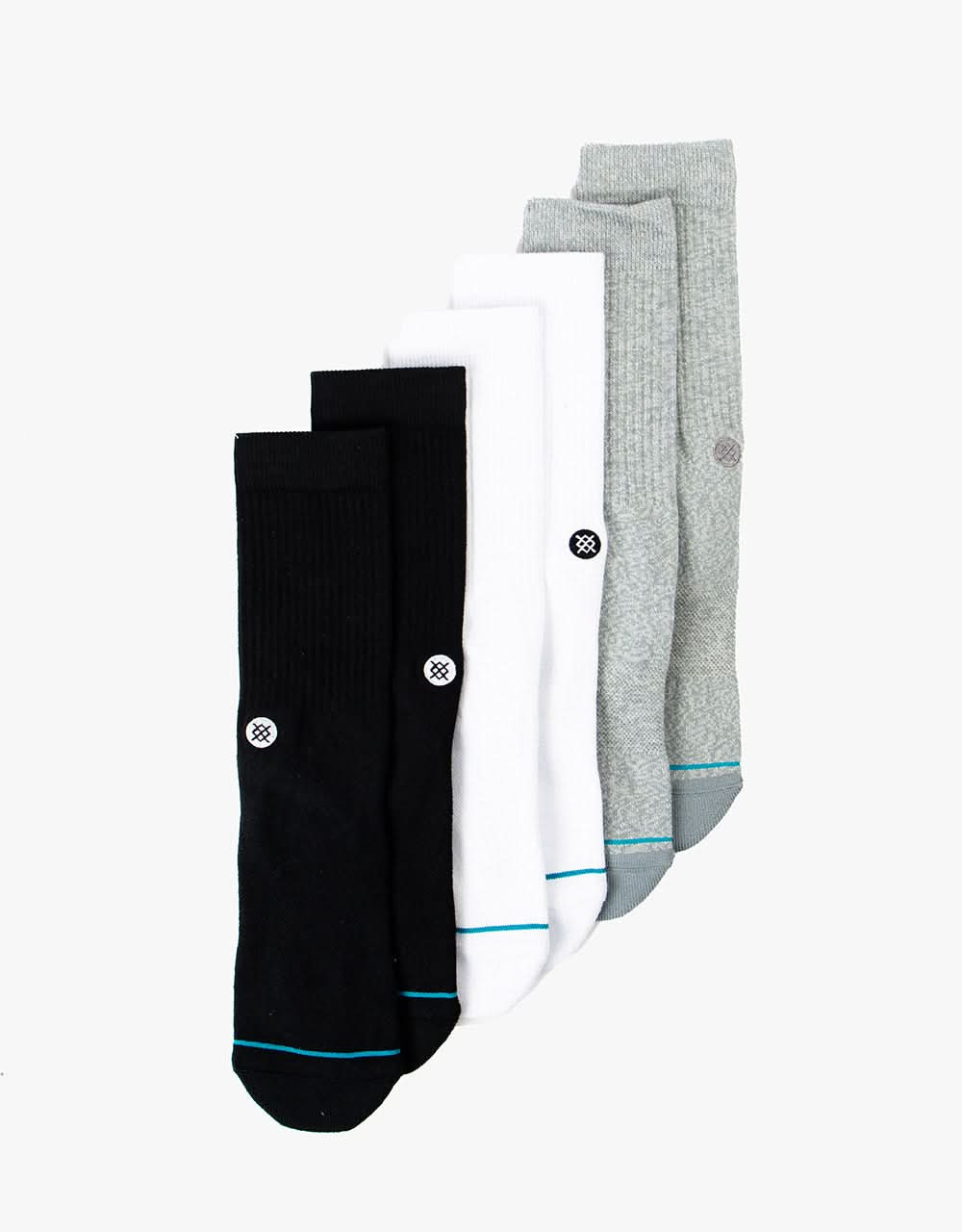 Stance Icon 3 Pack Classic Crew Socks - Multi