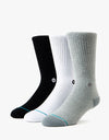 Stance Icon 3 Pack Classic Crew Socks - Multi