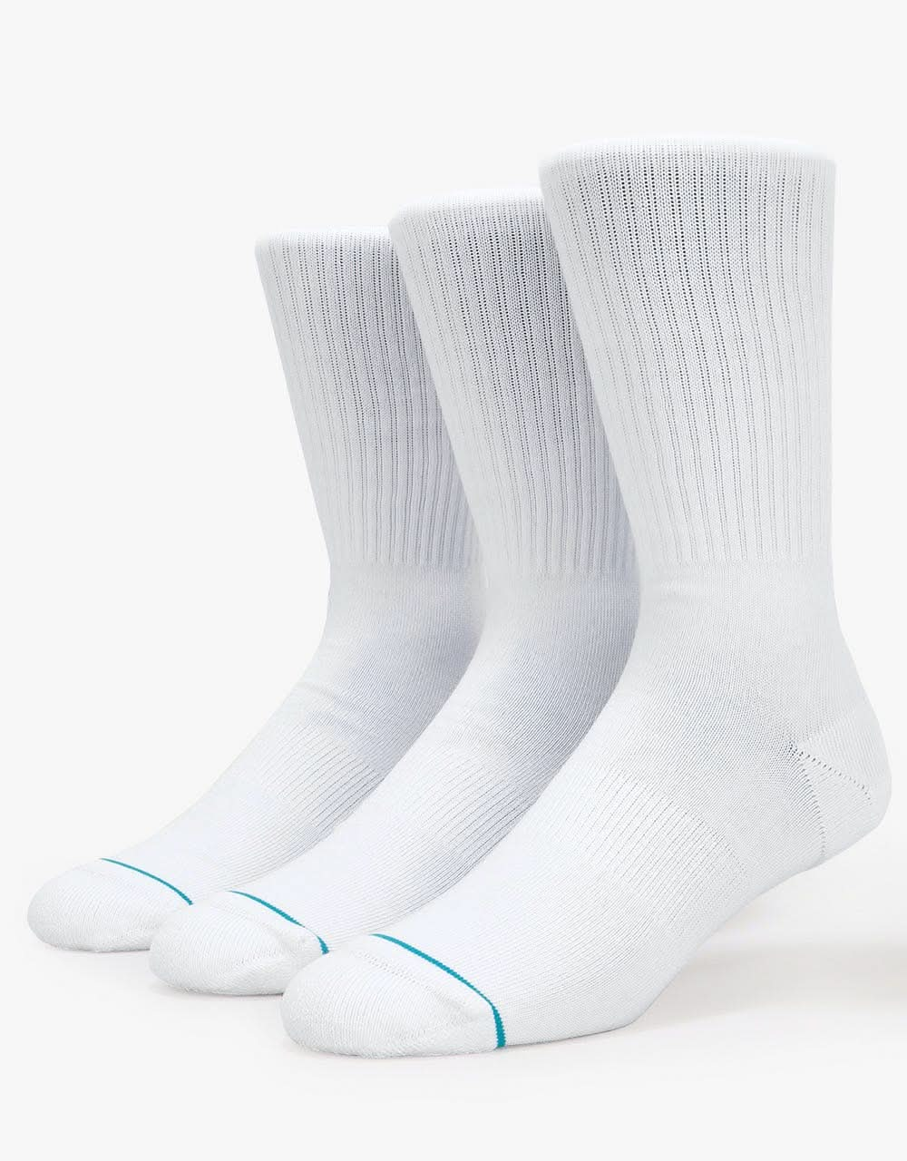 Stance Icon 3 Pack Classic Crew Socks - White