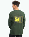 Route One Smile-Vision Long Sleeve T-Shirt - Forest Green