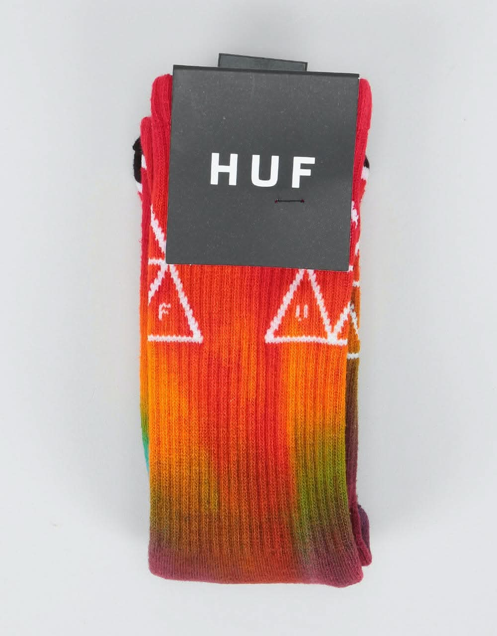 HUF Tiedye Triple Triangle Crew Socks - Rainbow