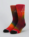 Chaussettes HUF Tiedye Triple Triangle Crew - Arc-en-ciel